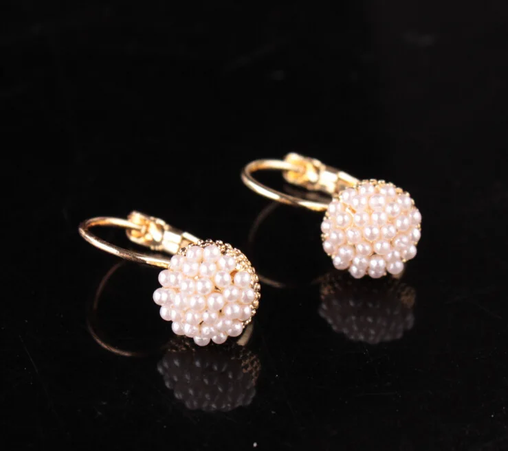Женские серьги гвоздики под золото с искусственным жемчугом|beads stud earrings|stud earringsstud