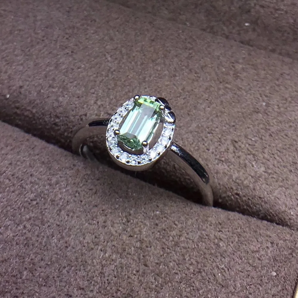 Женское кольцо с зеленым турмалином Fidelity элегантное ювелирное изделие из