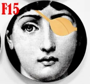 Изысканная мода Milan rosenthal Piero fornasetti тарелки чистый красочный цвет иллюстрации подвесные блюда образец комнаты/дома/отеля украшения - Цвет: O