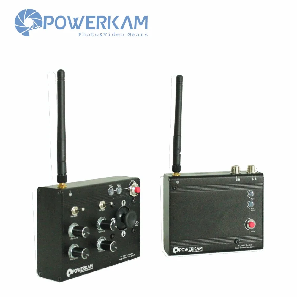 POWERKAM WL200 2,4G беспроводной регулятор наклона панорамирования для 12V dc моторов или камеры jib Головка камеры