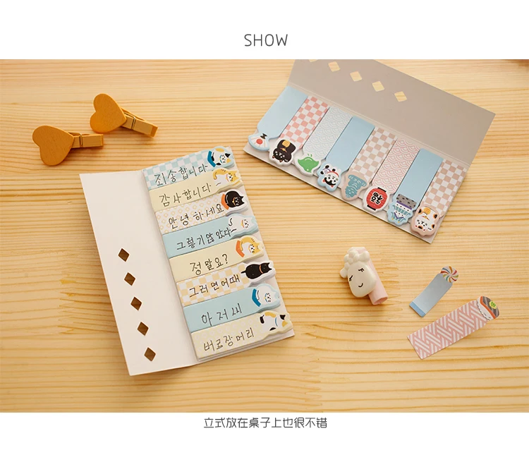 Kawaii Япония/торта, «кошка», «Собака» маркер Закладка Memo pad Флаги вкладка индекса бумаги для заметок на клейкой основе этикетка Бумага блок стикеров канцелярских принадлежностей