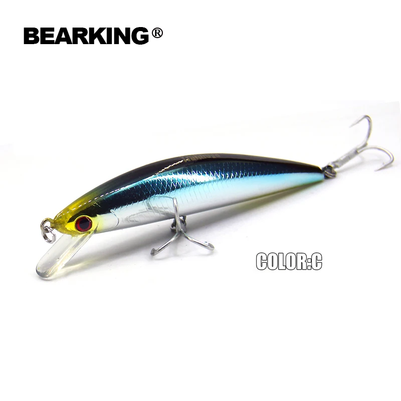Bearking 1 шт. Тонущая приманка в виде гольяна лазерная 3D глаза 12 см 40 г воблеры для
