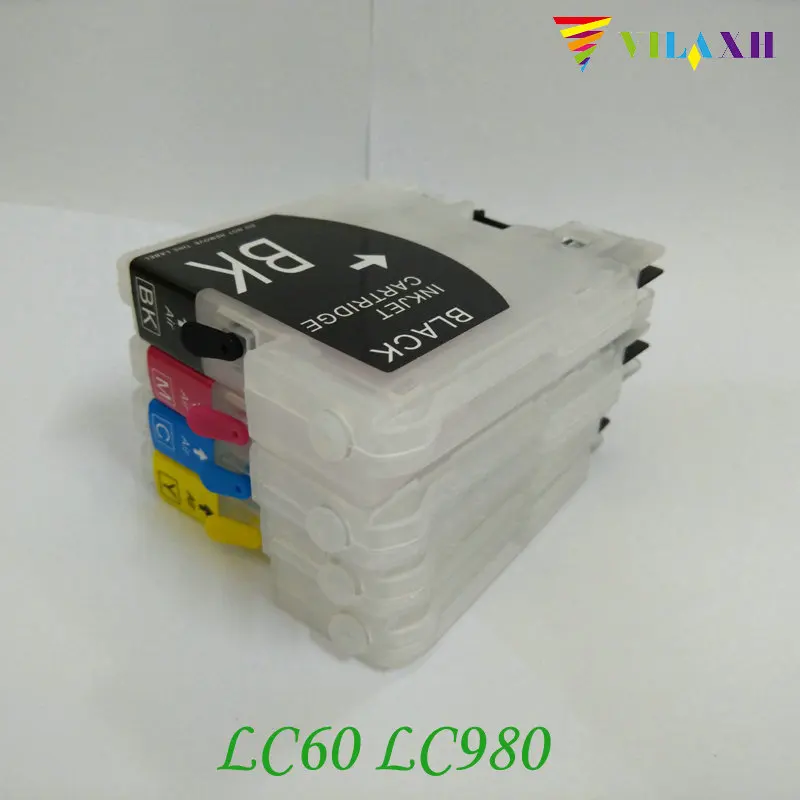 Vilaxh LC60 LC65 LC980 LC38 LC61 LC985 LC39 LC67 LC1100 многоразовый картридж для Brother DCP 185C 195C 9805C J315 J515