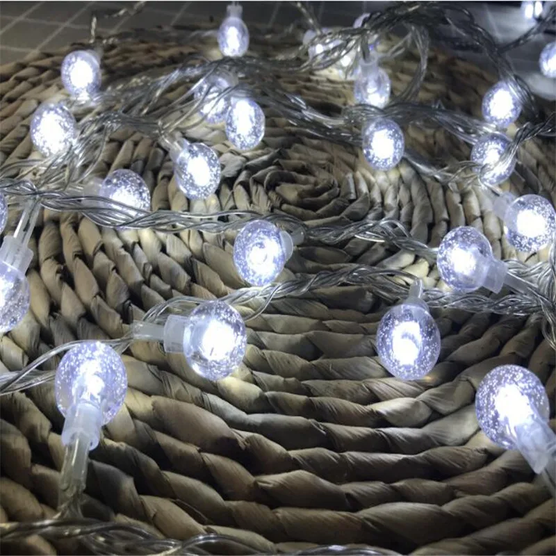 220 В хрустальный шар струнный светильник 10 м 50 led рождественские праздничные Свадебные вечерние декоративные Сказочный светильник