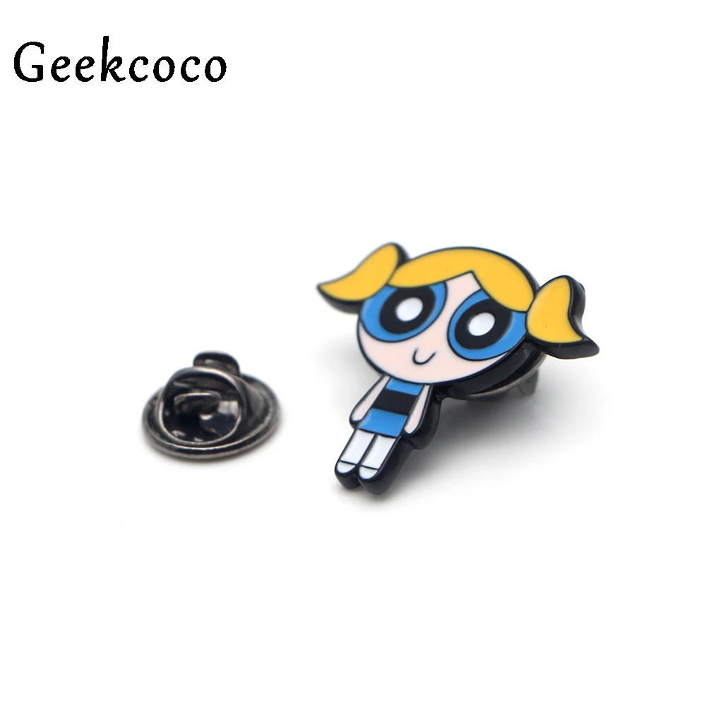 Powerpuff девушки мультфильм цинкового сплава шпильки значки para рубашка сумка Одежда Кепка рюкзак броши для обуви значок украшения J0136