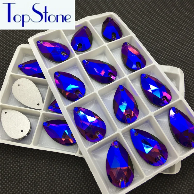 Аметист Фиолетовый бархат AB цветная слеза пришить Камень Flatback швейное стекло