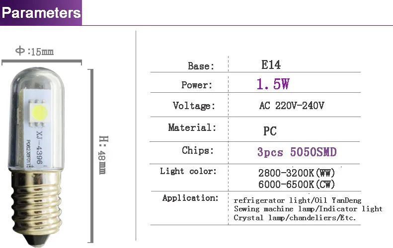 1x Мини E14 Светодиодный светильник 5050 SMD 1,5 Вт 3 Вт 7 Вт хрустальная люстра 220 В светильник Кукуруза лампы кулон холодильник светильник новейший