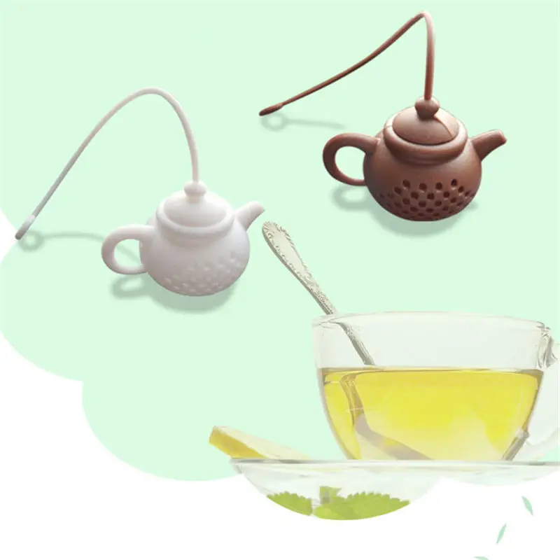 1 шт. 6*4 см пищевой силиконовый чайный горшок-Форма Чай Infuser зеленый Улун Черный Чай Ситечко чайный мешок лист фильтр инструменты для кухни дома