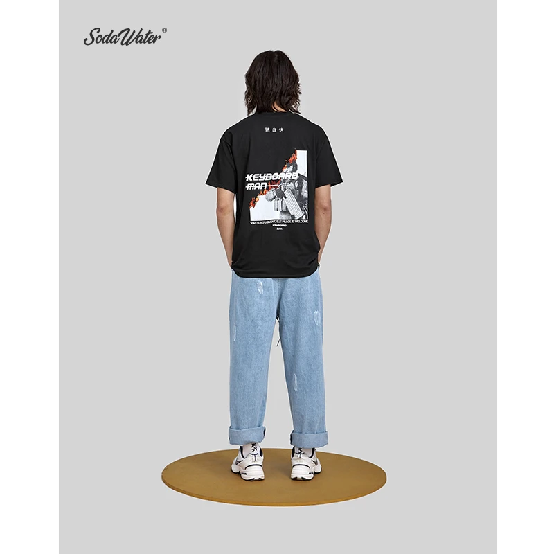 Сода вода 2019 коллекция ss скейтборд Сваг забавные мужские футболки повседневные