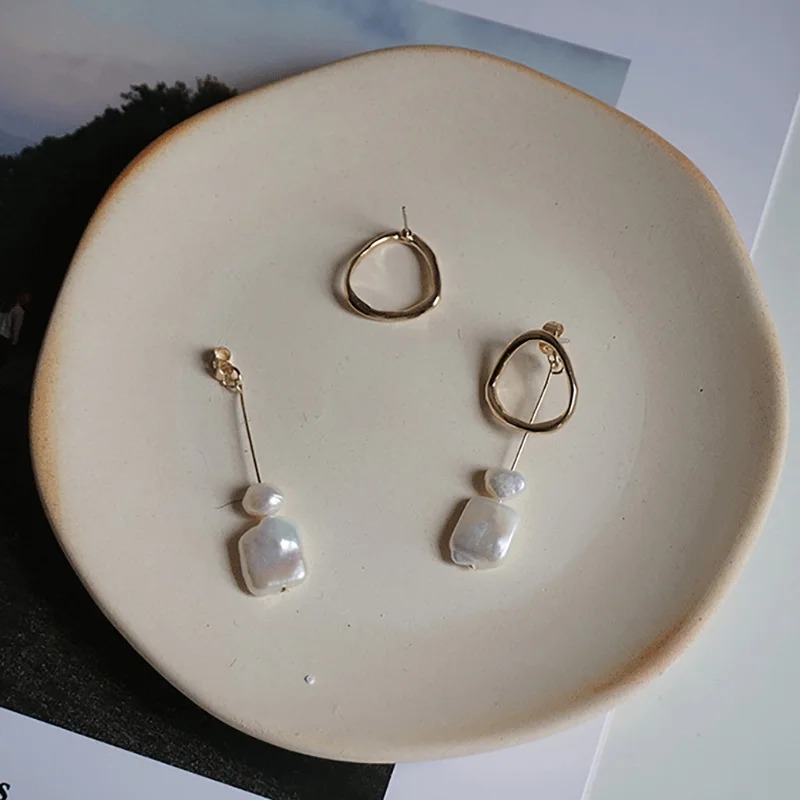 GWACC корейские жемчужные серьги-капли для женщин винтажные геометрические