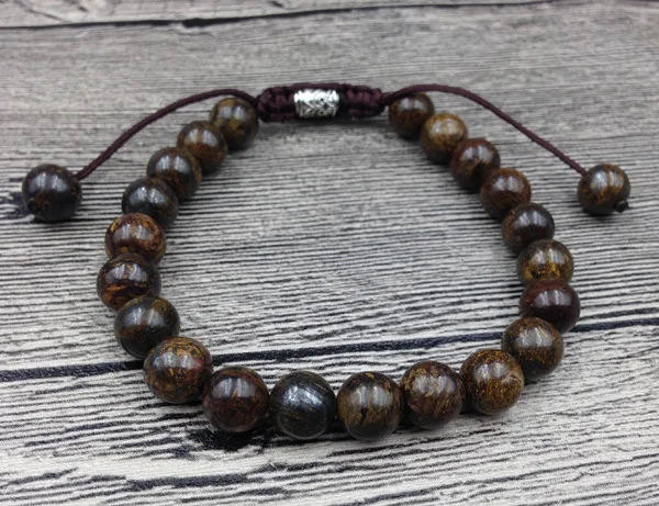 YA2469 бусины из лунного камня бронзы регулируемые подвески для мужского браслета 8