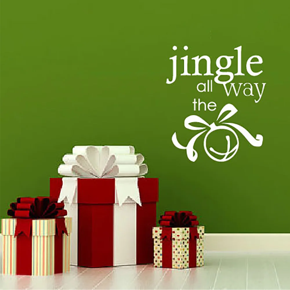

Christmas Decal "Jingle All the Way" DIY Christmas Vinyl Sticker Holiday Sign Holiday Decal Sticker 683MX
