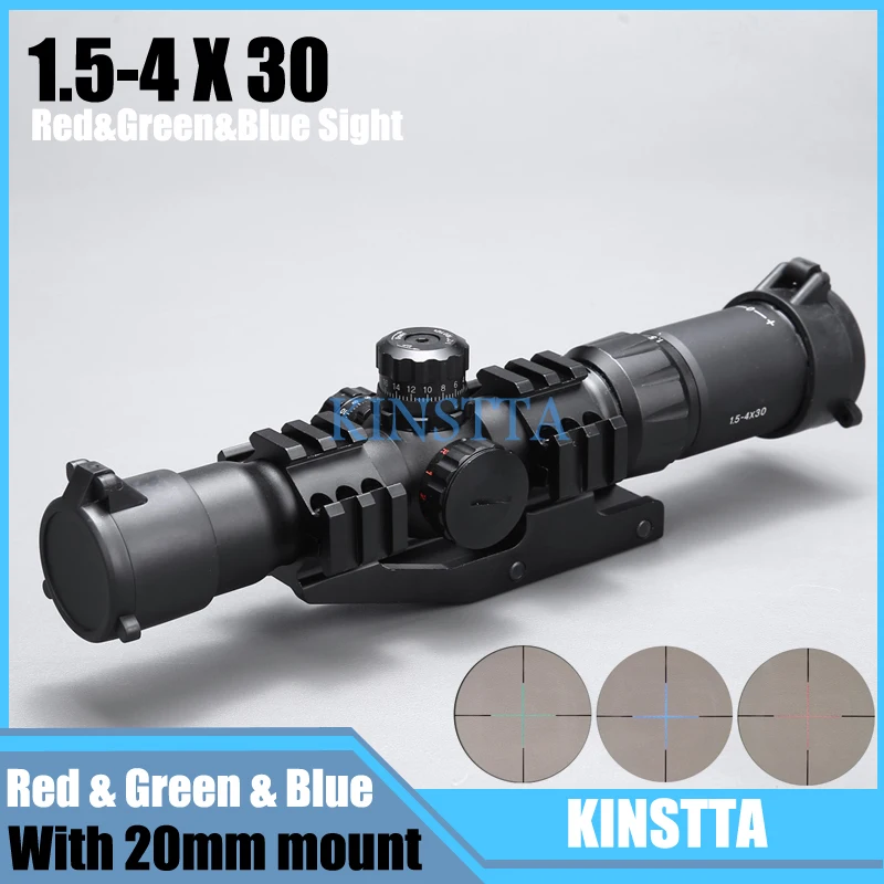 KINSTTA тактический прицел для стрельбы 1 5 4x30 w/ RGB с подсветкой подковы сетка
