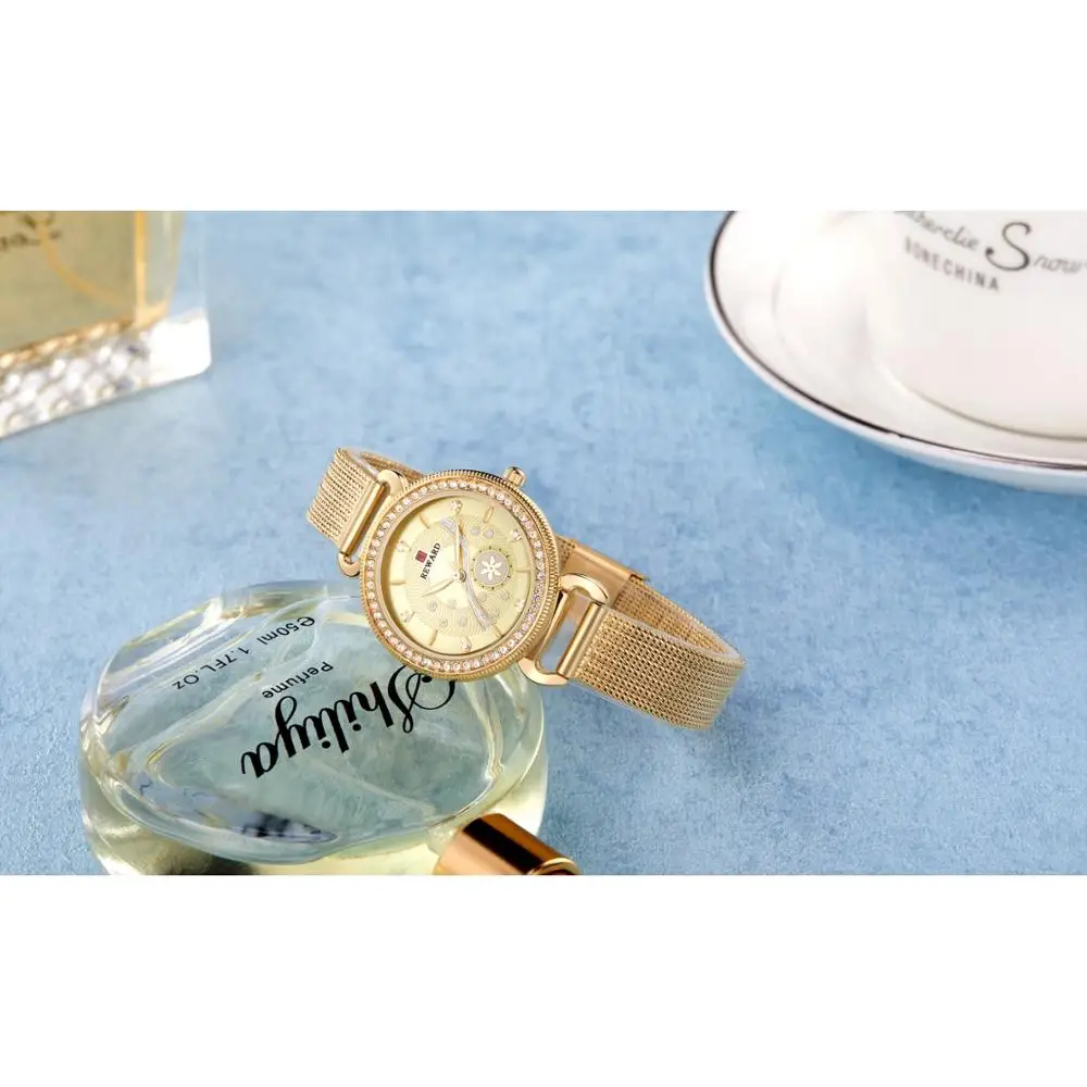 Женские часы Rewards Rose роскошные брендовые браслет водонепроницаемые дропшиппинг