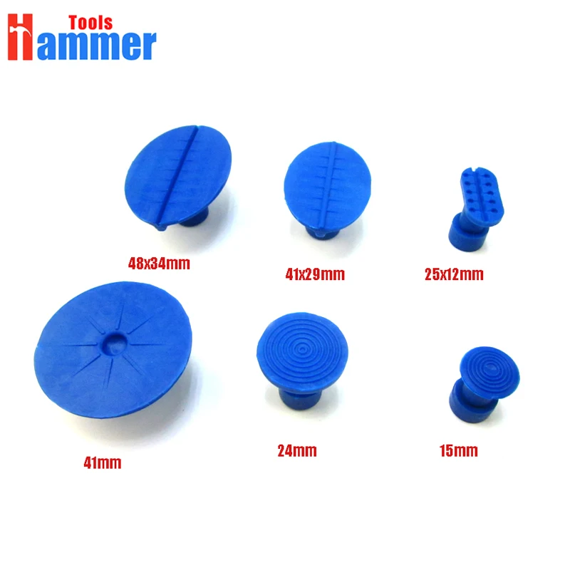 dent Paintless Dent Repair NylonTabs Hail Removal 6Pcs Blue