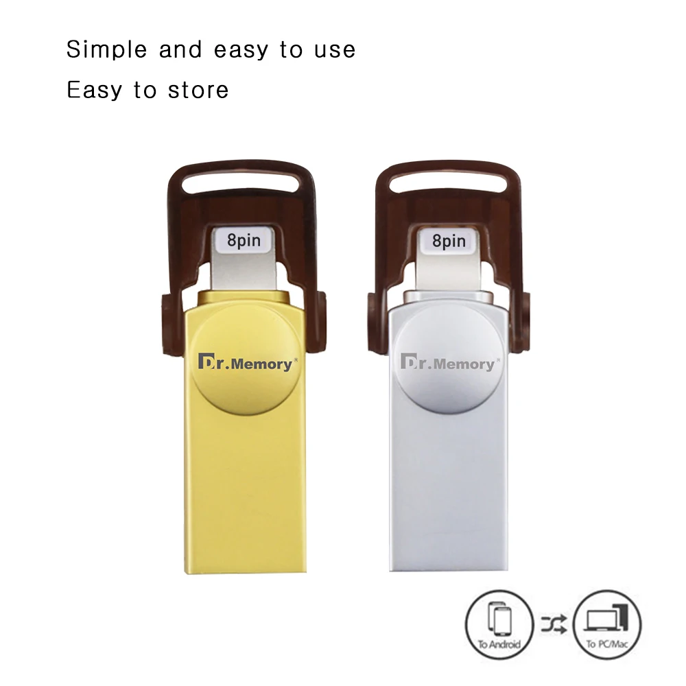 USB флеш накопитель Dr.memory i flash drive 2 в 1 для Apple ipad iphone 6s 7 карта памяти 16 32 64 ГБ флешка