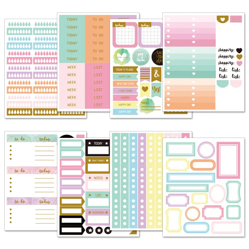 Sequins sticker 8pcs Lovedoki стикер ручной работы декоративный планировщик блокнот dokibook аксессуары Bullet Journal стикер s Скрапбукинг канцелярский магазин - Цвет: Sequins sticker 8pcs