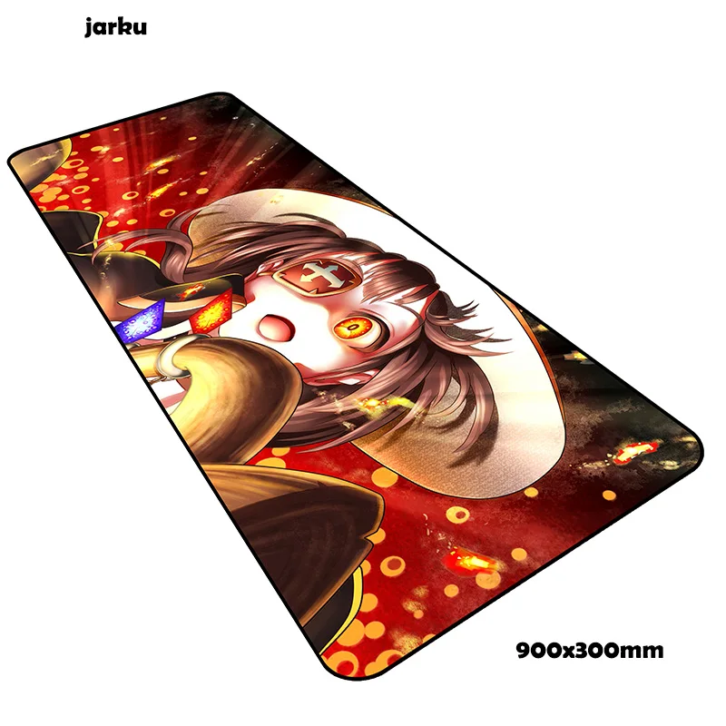 Size 900x300x2mm Megumin коврик для мыши 900x300 мм, красивый коврик для компьютерной мыши, игровые аксессуары, большой коврик для мыши на день рождения, клавиатура, игры, pc gamer - Цвет: Size 900x300x2mm