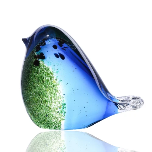 H&D 9 Styles Glass Blown Paperweight Bird Craft Unique Handmade Fancy Collectibles Gifts for Wedding Office Decor - Цвет: Type 9