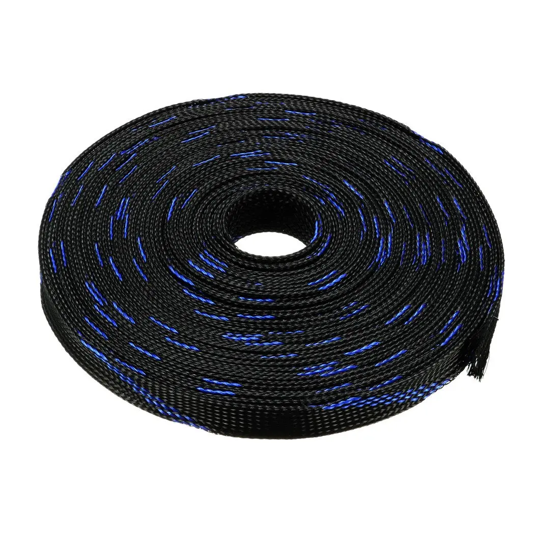 Black and blue Горячая ПЭТ плетеные трубки 32,8 футов 10 м расширяемая кабельная обертка 14 мм диаметр провода оболочка синий, черный - Цвет: Black and blue