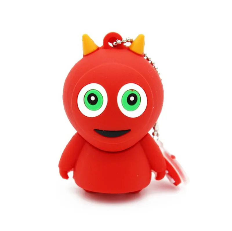 Blue Usb флеш-накопитель 128 Гб 2,0, силиконовая ручка-накопитель Monster mummy, 64 ГБ, 32 ГБ, 16 ГБ, 8 ГБ, 4 Гб, карта памяти на Рождество/Хэллоуин/подарок - Цвет: Blue