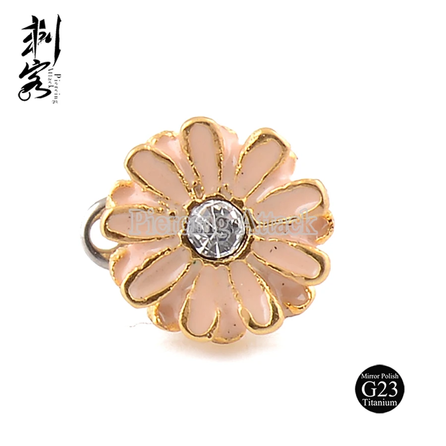 G23 Titanium Micro Dermal Anchor with Beautiful Daisy Top Body Jewelry Lot of 5pcs | Украшения и аксессуары
