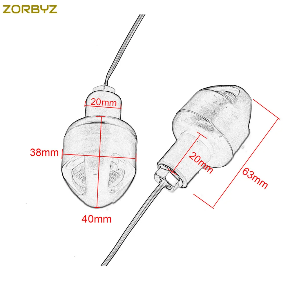 Zorbyz универсальный мотоцикл 22 мм руль поворота сцепление Бар Конец вилка со светодиодами стробоскоп Боковой габаритный фонарь