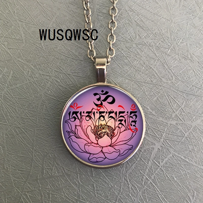 WUSQWSC 2018/Ом АУМ ожерелье с Буддой Namaste индусская подвеска ювелирные изделия символ