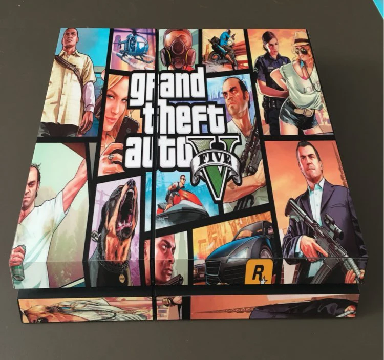 GTA V для Playstation 4 консоль виниловая наклейка чехол Sony PS4 игры с 2 контроллером|gta-v| |
