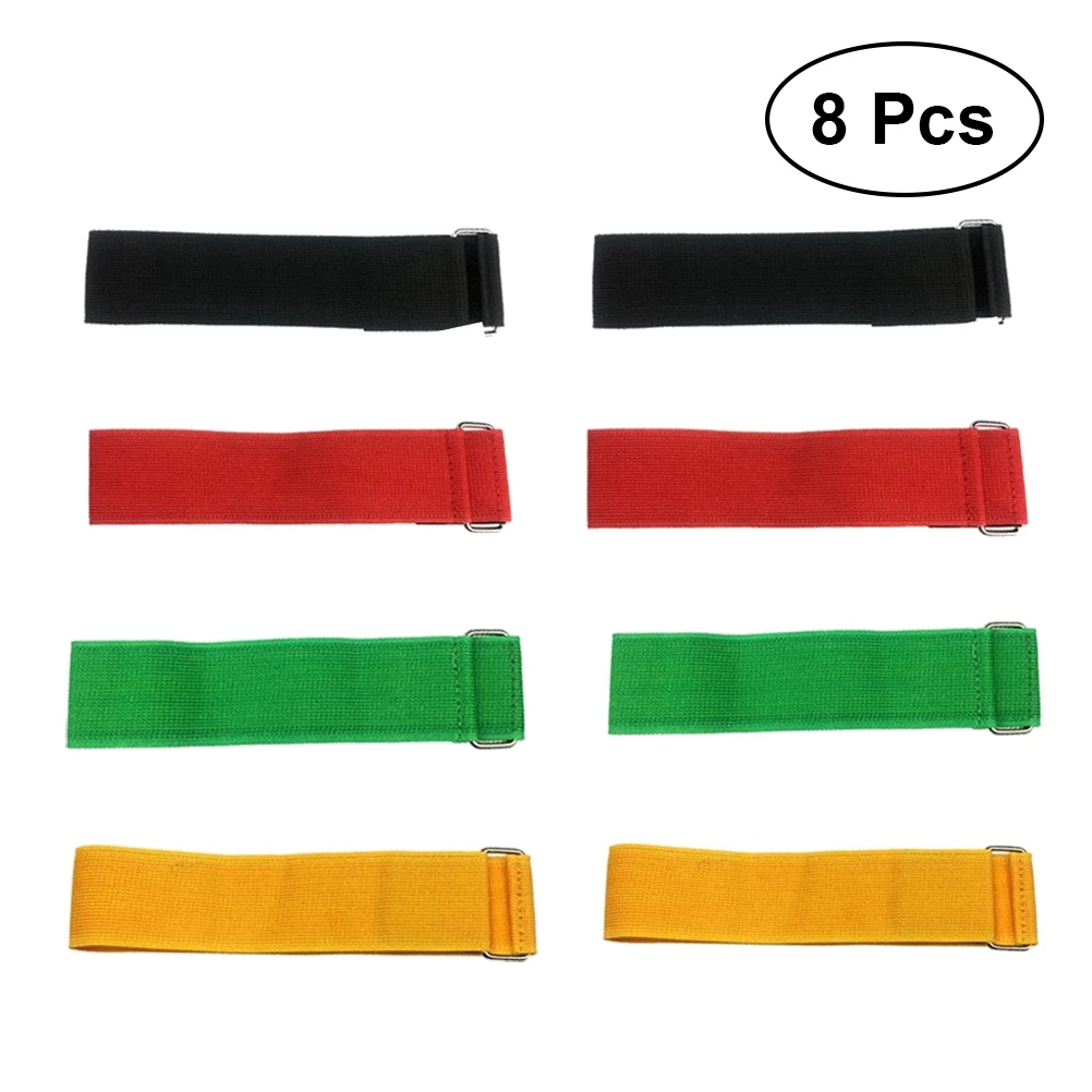 8 Pcs Stretch Durable Cooperative Band Walker 3-Legged Race Bands Elastic Tie Rope Strap Band Perfect for Carnival Backyard