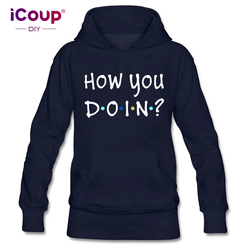 Женский пуловер с капюшоном iCoup How you DOIN|Женские толстовки и свитшоты| |