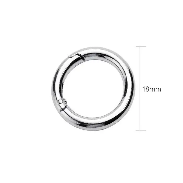 O-Ring кошельки сумки круглый толчок триггер серебряное покрытие оснастки брелок с крючками карабин