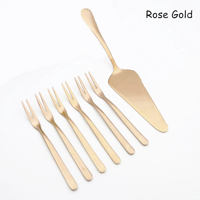 Набор разноцветных столовых приборов из нержавеющей стали 7 шт./компл. | Дом и сад