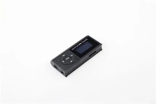 Абсолютно мини USB lcd экран MP3 музыкальный плеер с наушником кабель питания Поддержка 16 Гб Micro SD карта - Цвет: Черный