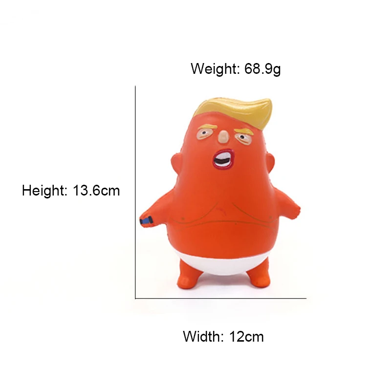 Мягкий медленно поднимающийся мультфильм Трамп игрушка давилка Америки