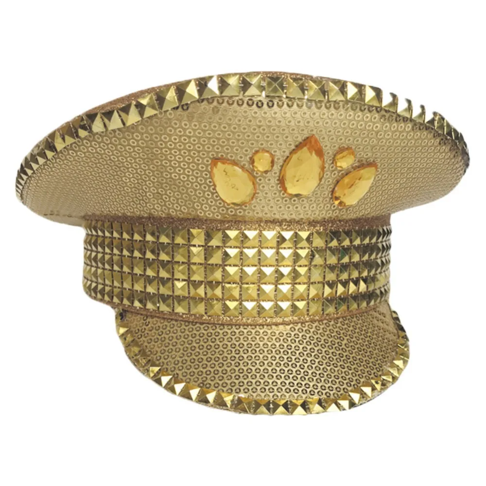 

British Performance Golden Cap Bright Slice Cap Stage Hat Patch Hat Adult Military Hat Men Women