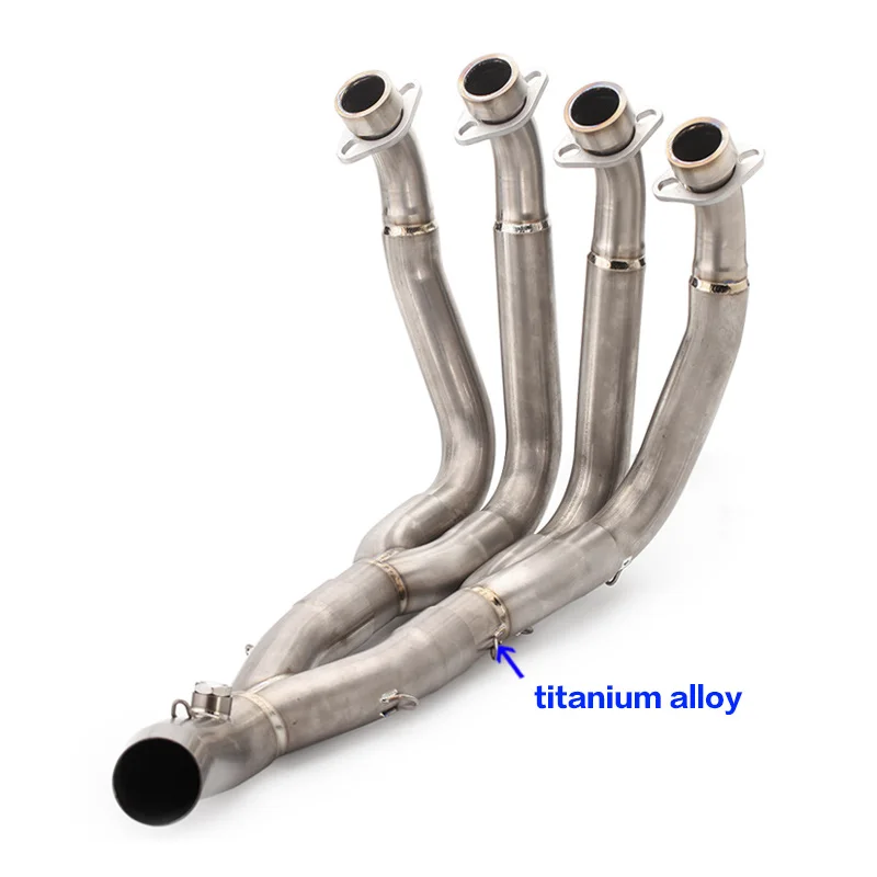 titanium alloy R6 полный Системы выхлопной трубы для yamaha YZF r6 2006- год мотоцикл изменение Глушитель Трубы спереди трубы ссылку скольжения на - Цвет: titanium alloy