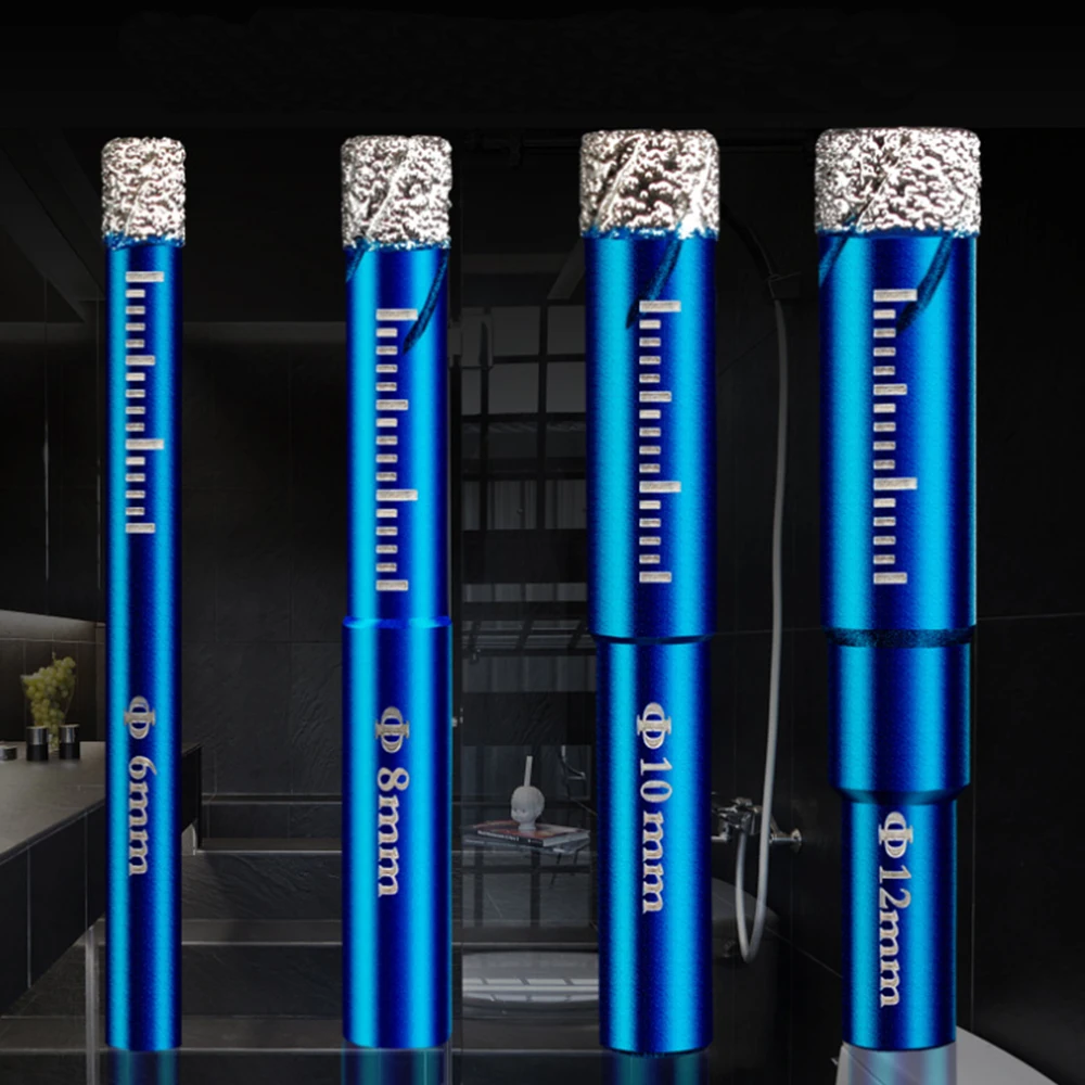 

6mm 8mm 10mm 12mm 14mm 16mm Diamond Coated Core Drill Bit Dry Drilling for Tile Marble Glass Ceramic Hole Saw Marble Cutter