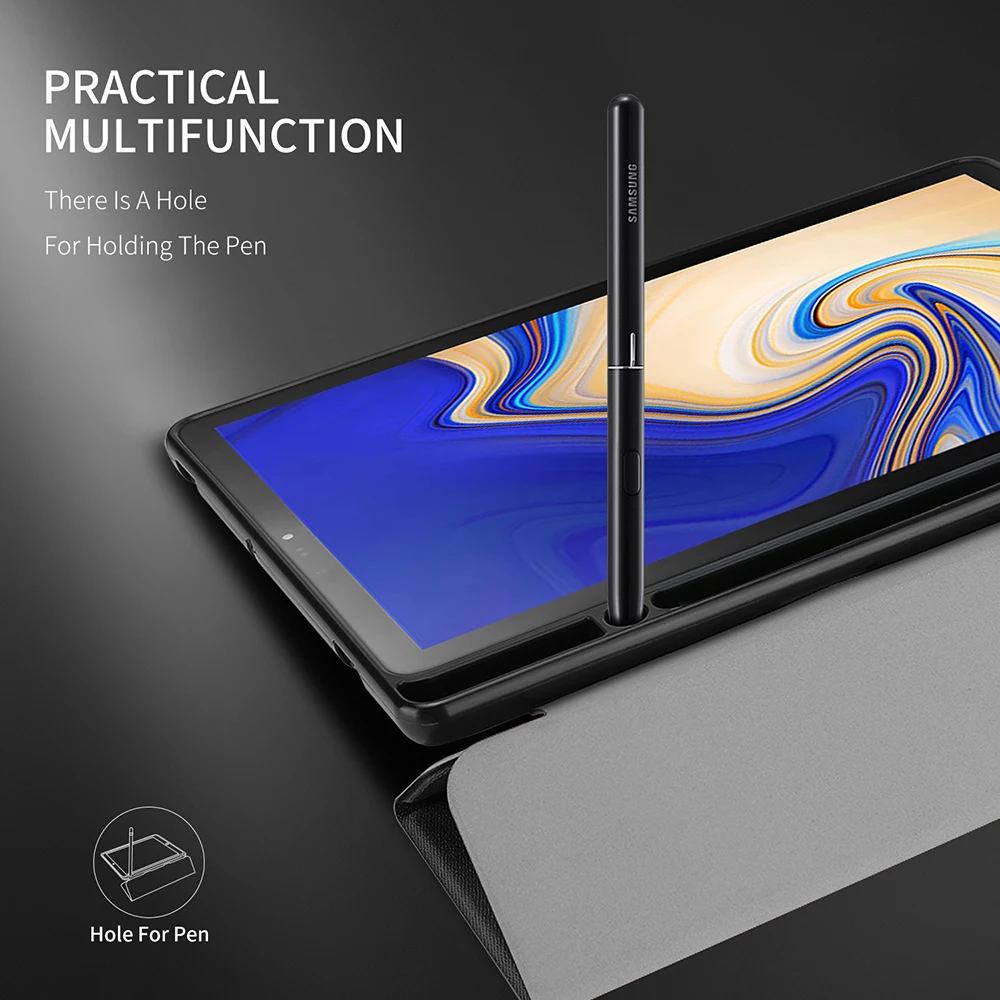 DUX DUCIS PU флип чехол для samsung Galaxy TAB S4 10,5 умный чехол для samsung TAB S4 10,5 T830 T835 чехол с держателем для ручки