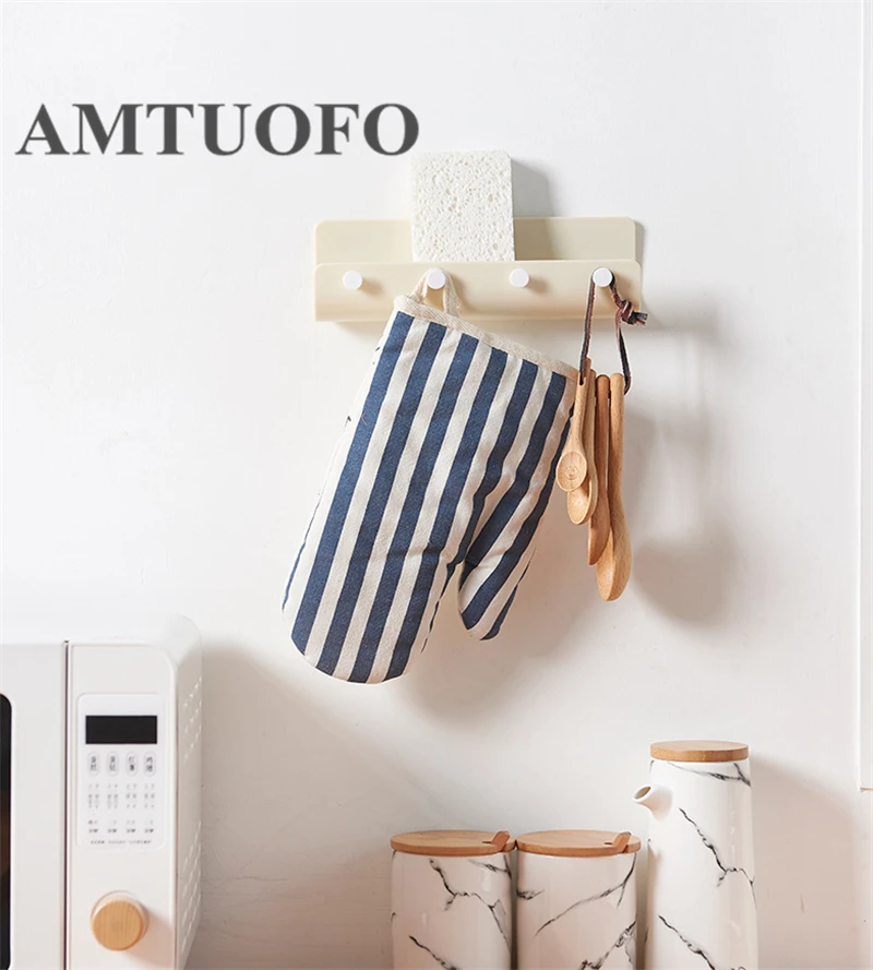 AMTUOFO Nordic Style Simple Fashion Sticky Hook Door Entrance Porch Wall Key Bag Kitchen Bathroom Towel Hanger Storage Rack | Дом и сад