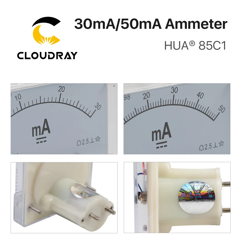 Фото Амперметр Cloudray 30 мА 50 мА HUA 85C1 DC 0-30 мА 0-50 мА №5