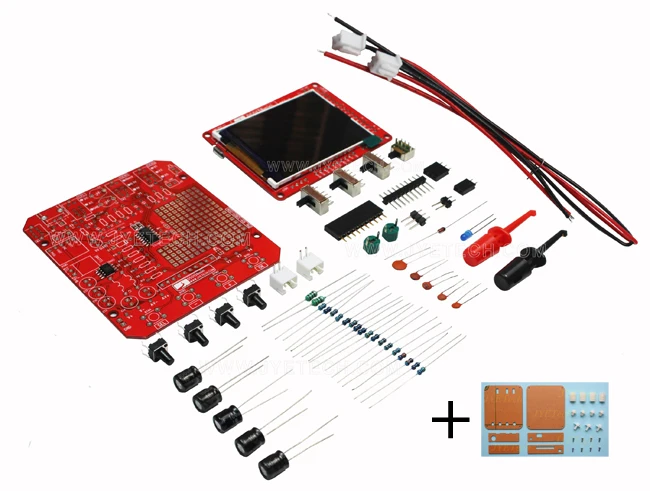 kit with Enclosure JYETech DSO138mini 2,4 'цифровой осциллограф tft комплект с корпусом портативный осциллограф DIY kit DSO138 - Цвет: kit with Enclosure