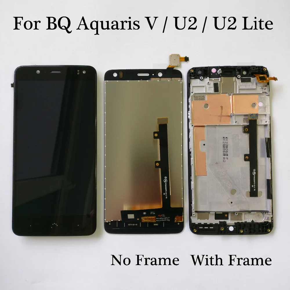 Черный/белый 5 2 дюймов для BQ Aquaris U2 / Lite V Полный ЖК дисплей Дисплей + кодирующий