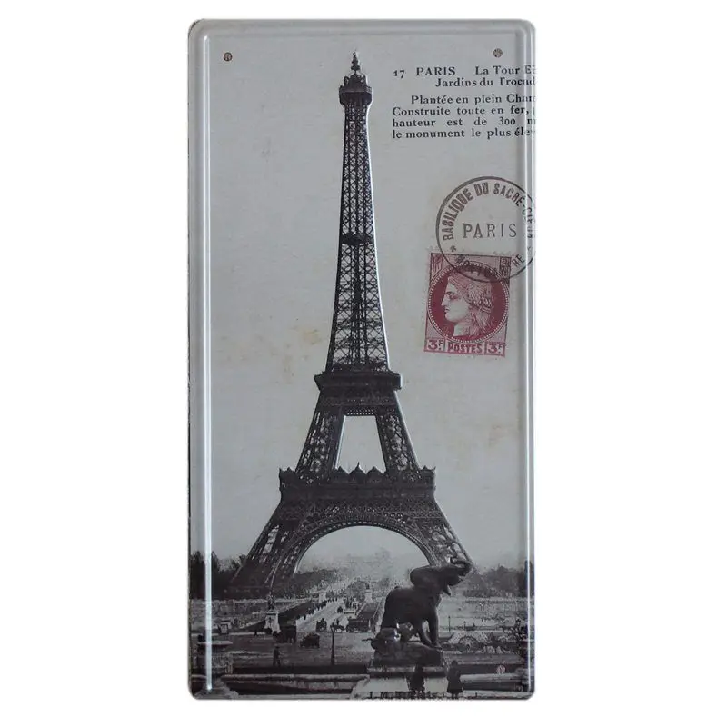 

European Architecture Bar Tin Signs Metal Painting Vintage Wall Home Art Restaurant Decoration Cuadros 30X15CM B-9186