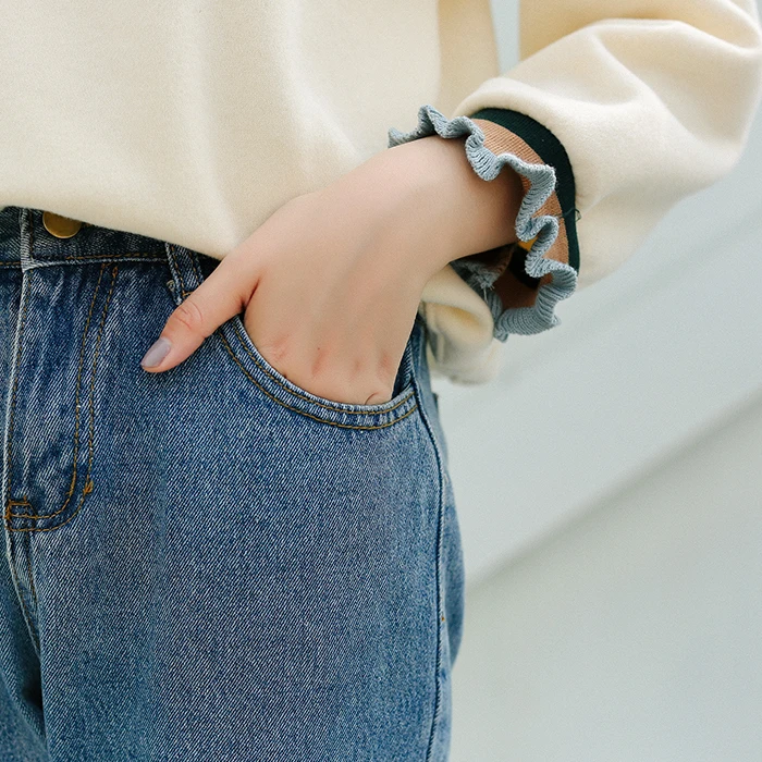 2018 Женская осенне зимняя Толстовка в стиле Харадзюку с цветочной вышивкой и