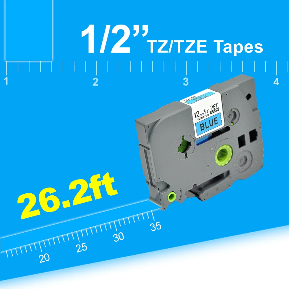 Орисон 12 мм синий TZE531 TZ531 для Brother P Touch Label Printer ленты TZE 531 TZ TZe ламинированная