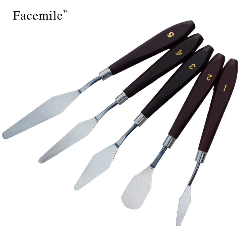 Набор Ножи шпатели из нержавеющей стали скребок для палитры 5 шт.|spatula knife|knife