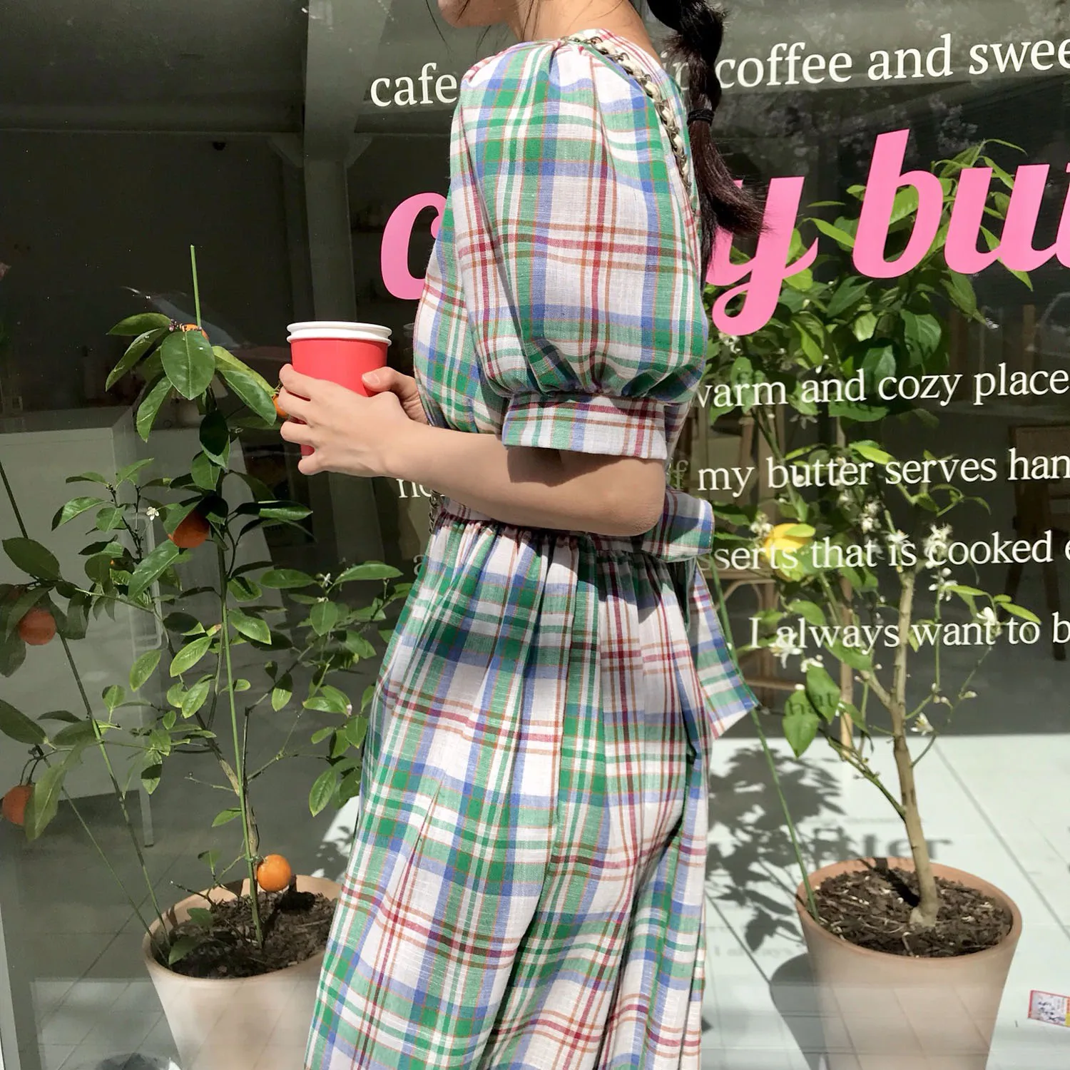 Женское клетчатое платье размера плюс винтажное элегантное Elbise в Корейском