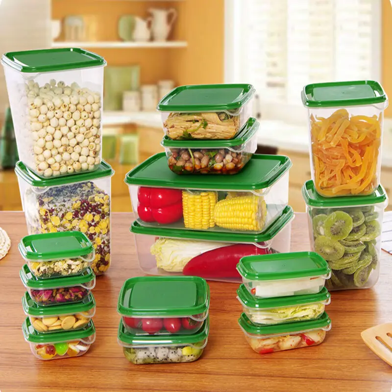 16 set Бытовой crisper 16-piece холодильник ящик для хранения многофункциональный ящик для хранения Набор Пищевых продуктов контейнеры кухонный Органайзер - Цвет: 16 set