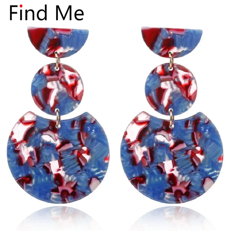 Find Me новые модные Многослойные ацетатные серьги подвески для женщин ювелирные